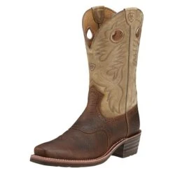 Men's Ariat 12" Heritage Roughstock Boots -Boots Shoes Shop 0 650 ariat 12 heritage roughstock earth brown bomber