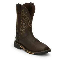 Men's Justin Original Work Boots 11" Joist Square Toe Waterproof