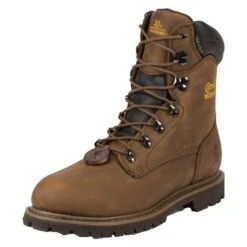 Men's Chippewa Boots 8" Birkhead 400G Steel Toe Waterproof -Boots Shoes Shop 1 650 chippewa boots 8 birkhead 400g steel toe waterproof tough bark