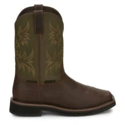 Men's Justin Original Work Boots 11" Keavan Met Guard Steel Toe Waterproof -Boots Shoes Shop 1 650 justin original work boots 11 keavan met guard steel toe waterproof dark brown mossy green
