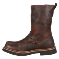 Men's Georgia 10" X-10 Pull-On Side-Zip Waterproof Boots -Boots Shoes Shop 2 650 georgia 10 x 10 pull on side zip waterproof soggy copper kettle
