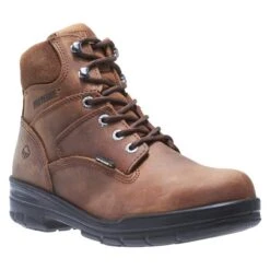 Men's Wolverine 6" Leather Durashocks Work Boots -Boots Shoes Shop 2 650 wolverine 6 leather durashocks work canyon