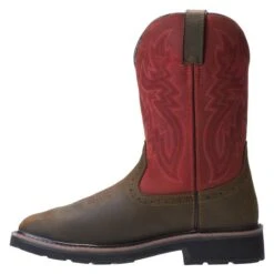 Men's Wolverine Rancher Met Guard Waterproof Boots -Boots Shoes Shop 3 650 wolverine rancher met guard waterproof boots brown red