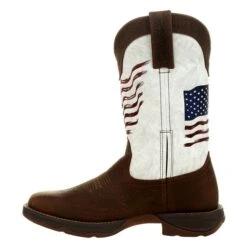 Women's Durango Lady Rebel Distressed Flag Embroidery Western Boots -Boots Shoes Shop 4 650 durango lady rebel distressed flag embroidery western boots bay brown white