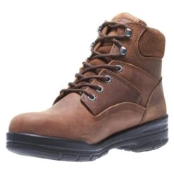 Men's Wolverine 6" Leather Durashocks Work Boots -Boots Shoes Shop 4 650 wolverine 6 leather durashocks work canyon