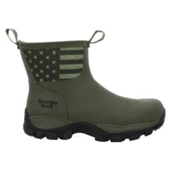 Men's Georgia 8" Patriotic Rubber Waterproof Boots -Boots Shoes Shop 5 650 georgia 8 patriotic rubber waterproof boots olive