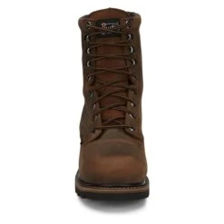 Men's Justin Original Work Boots 8" Pulley Round Toe Met Guard CT WP 15 Men's Justin Original Work Boots 8" Pulley Round Toe Met Guard CT WP -Boots Shoes Shop 5 650 justin original work boots 8 pulley round toe met guard ct wp brown