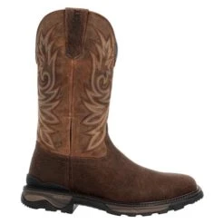 Men's Rocky Carbon 6 Pull On Western Boots -Boots Shoes Shop 6 650 rocky carbon 6 pull on western boots dark brown