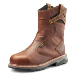 Men's Terra Patton Wellington IMG Aluminum Toe Waterproof Boots -Boots Shoes Shop 7 650 terra patton wellington img aluminum toe waterproof boots brown